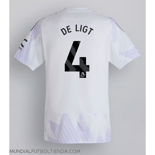 Camiseta Manchester United Matthijs de Ligt #4 Segunda Equipación Replica 2025-26 mangas cortas